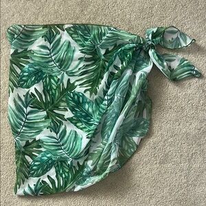 Tropical Leaf Print Sarong